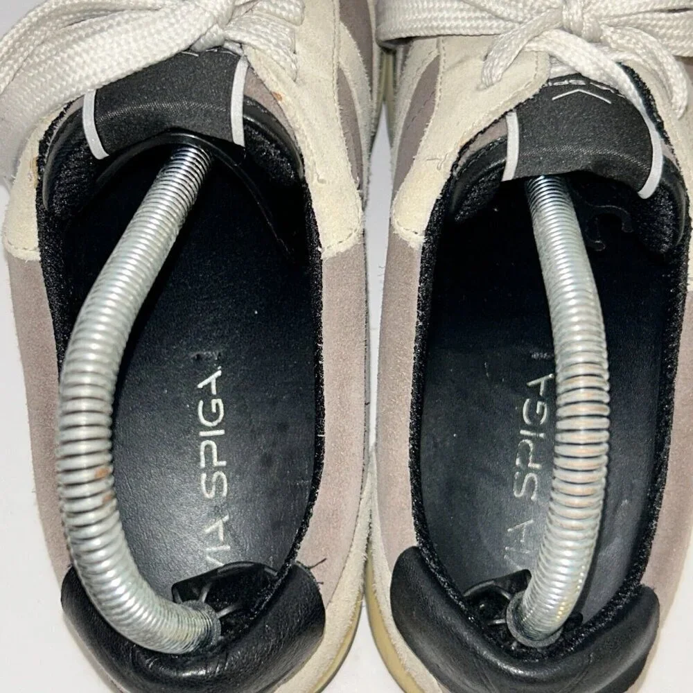 Via Spiga Suede Leather Two Tone Sneakers Casual Comfort Shoes Womens Size 8.5M - Picture 7 of 13